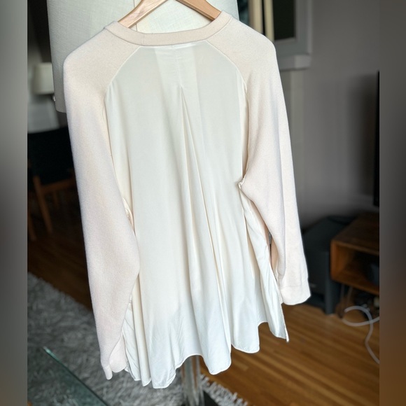 Tibi Luxe Merino Wool Silk Back Pullover - Picture 6 of 9